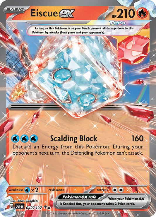 Pokemon Eiscue ex 42/197 Obsidian Flames