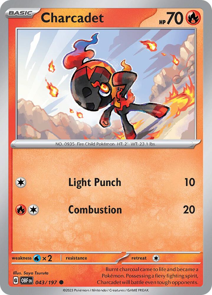 Pokemon Charcadet 43/197 Obsidian Flames