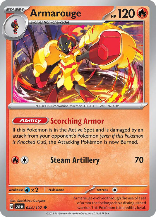 Pokemon Armarouge 44/197 Obsidian Flames