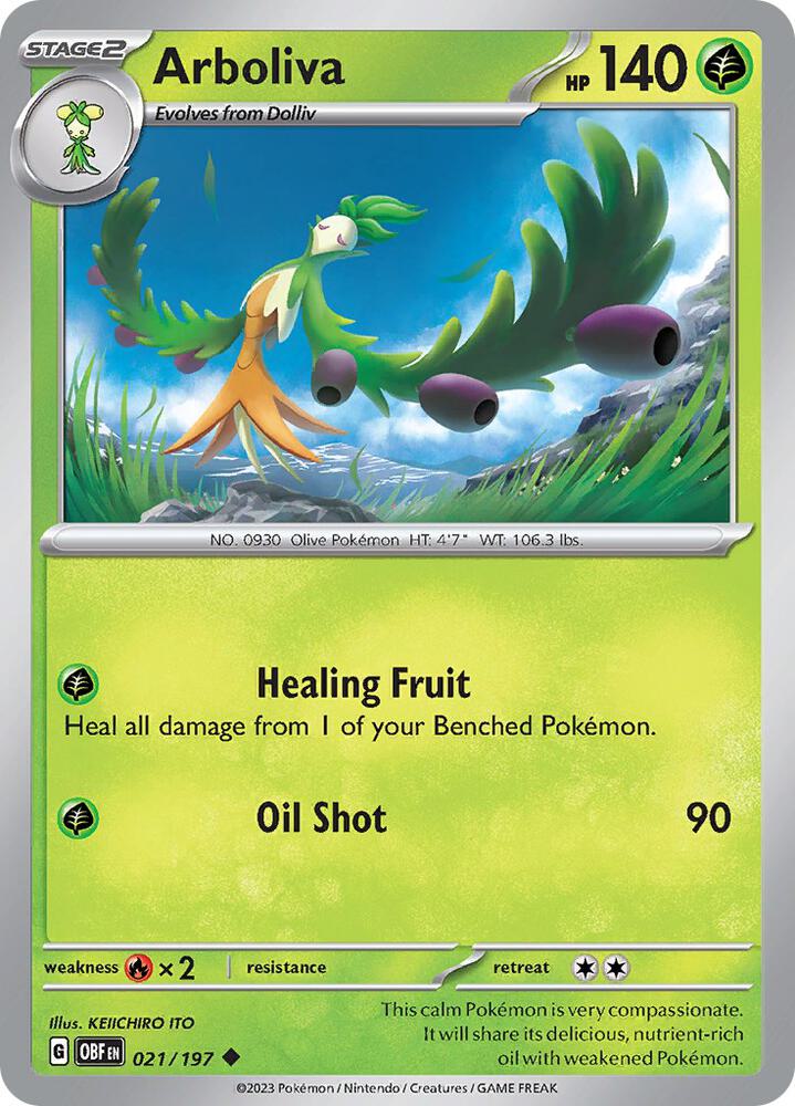 Pokemon Arboliva 21/197 Obsidian Flames