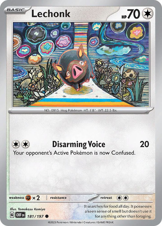 Pokemon Lechonk 181/197 Obsidian Flames