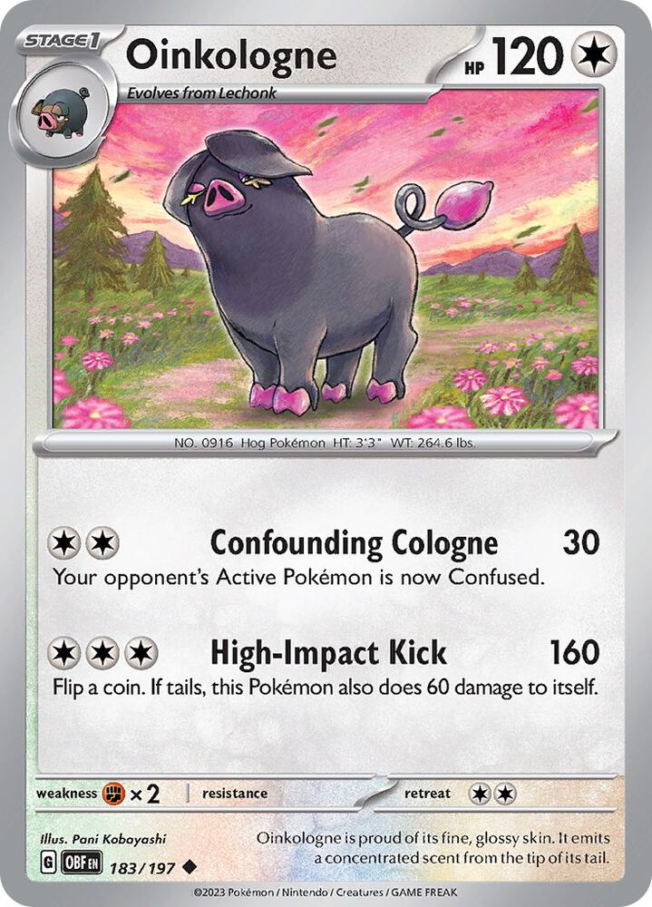 Pokemon Oinkologne 183/197 Obsidian Flames