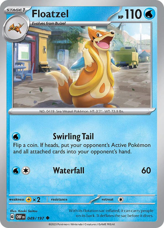 Pokemon Floatzel 49/197 Obsidian Flames