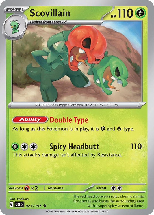 Pokemon Scovillain 25/197 Obsidian Flames