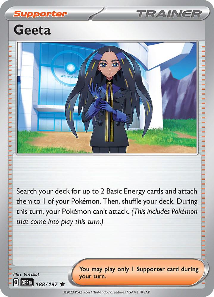 Pokemon Geeta 188/197 Obsidian Flames