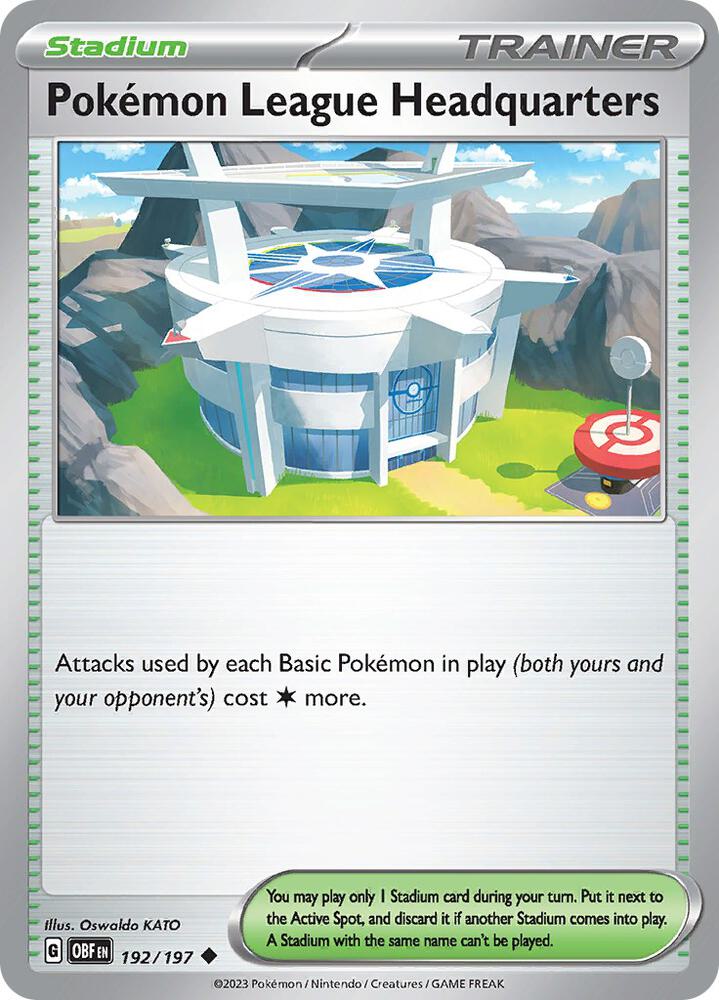 Pokemon Pokémon League Headquarters 192/197 Obsidian Flames