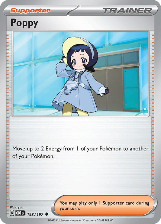 Pokemon Poppy 193/197 Obsidian Flames