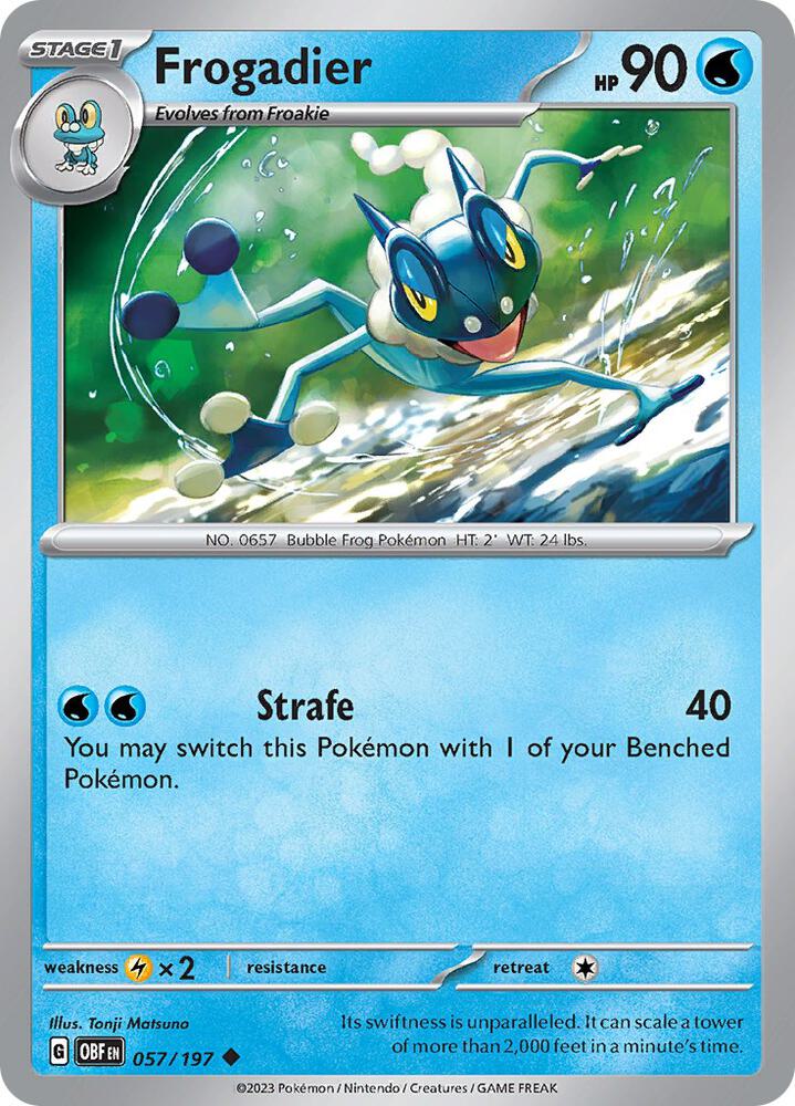 Pokemon Frogadier 57/197 Obsidian Flames