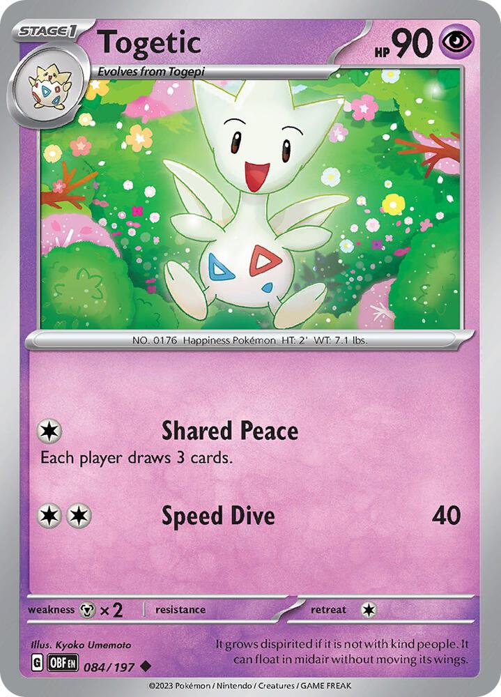 Pokemon Togetic 84/197 Obsidian Flames
