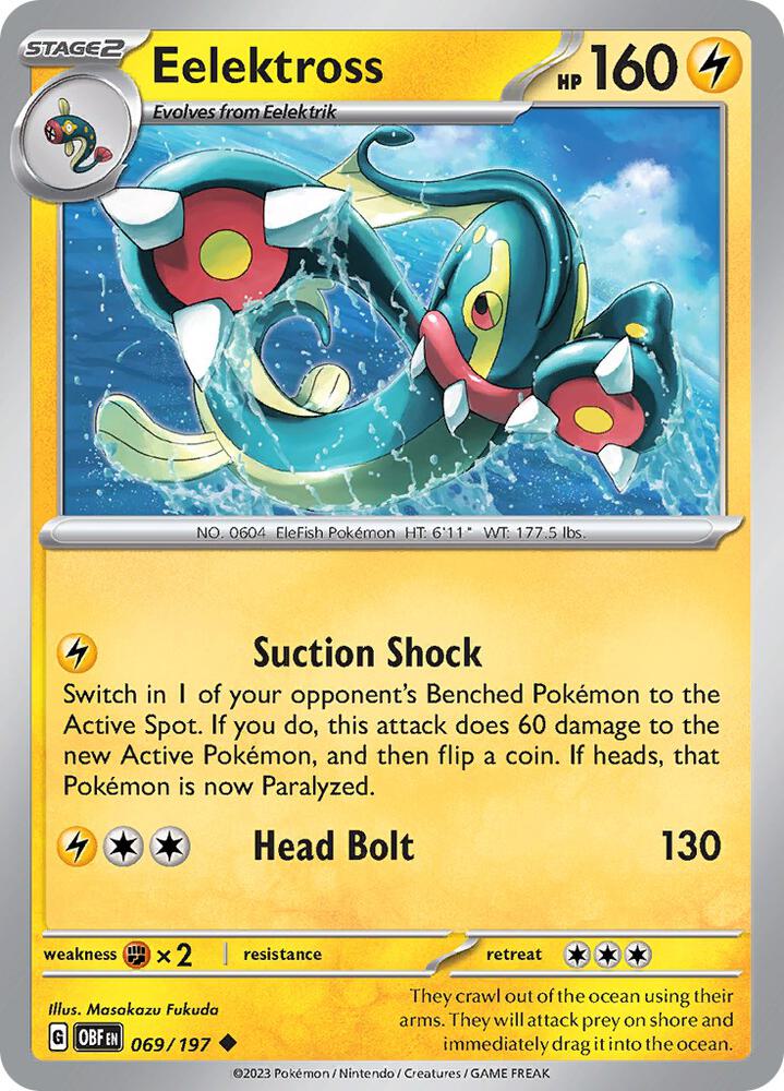 Pokemon Eelektross 69/197 Obsidian Flames