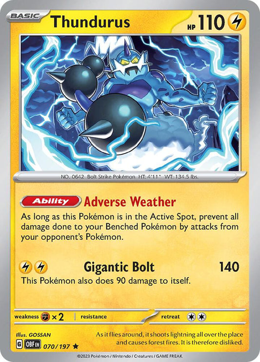 Pokemon Thundurus 70/197 Obsidian Flames