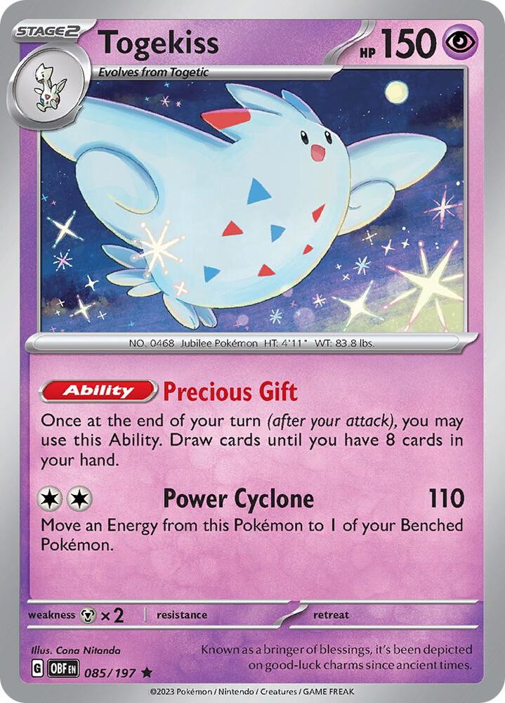 Pokemon Togekiss 85/197 Obsidian Flames