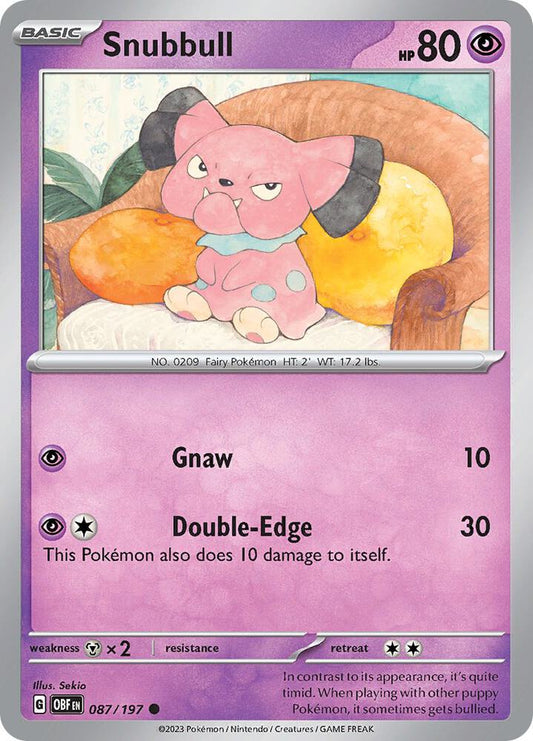 Pokemon Snubbull 87/197 Obsidian Flames