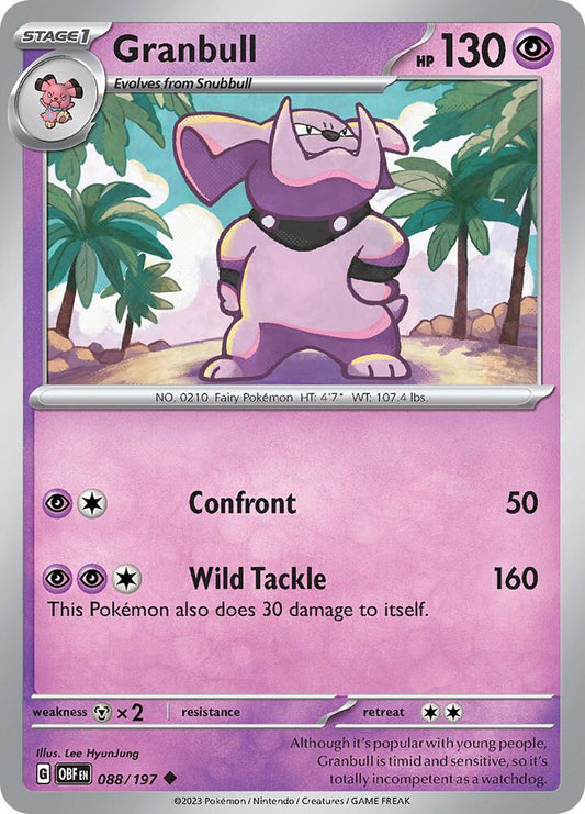 Pokemon Granbull 88/197 Obsidian Flames