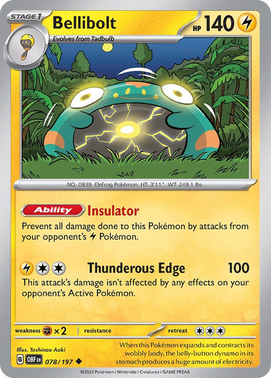 Pokemon Bellibolt 78/197 Obsidian Flames