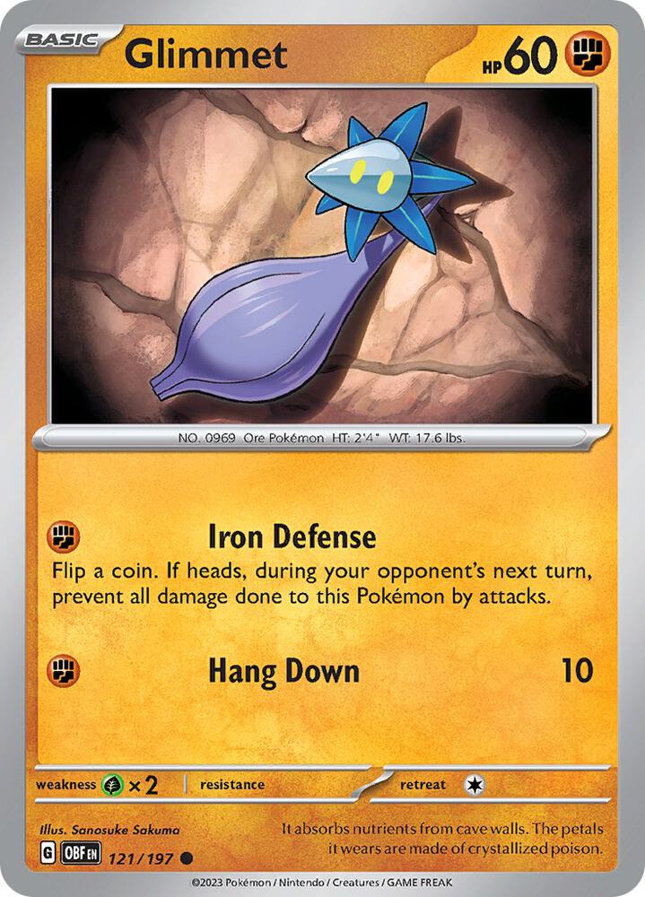 Pokemon Glimmet 121/197 Obsidian Flames