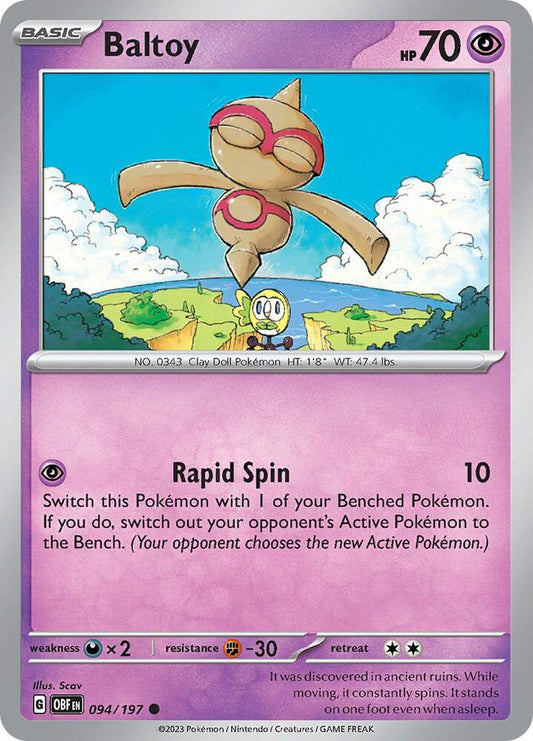 Pokemon Baltoy 94/197 Obsidian Flames