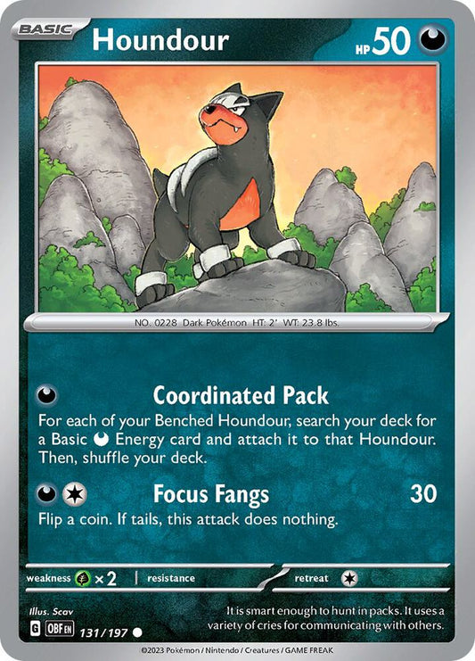 Pokemon Houndour 131/197 Obsidian Flames