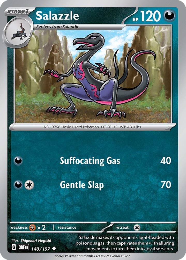 Pokemon Salazzle 140/197 Obsidian Flames