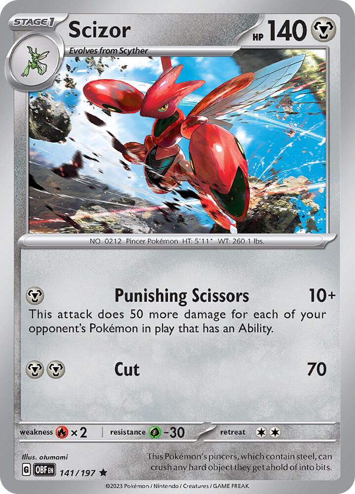 Pokemon Scizor 141/197 Obsidian Flames