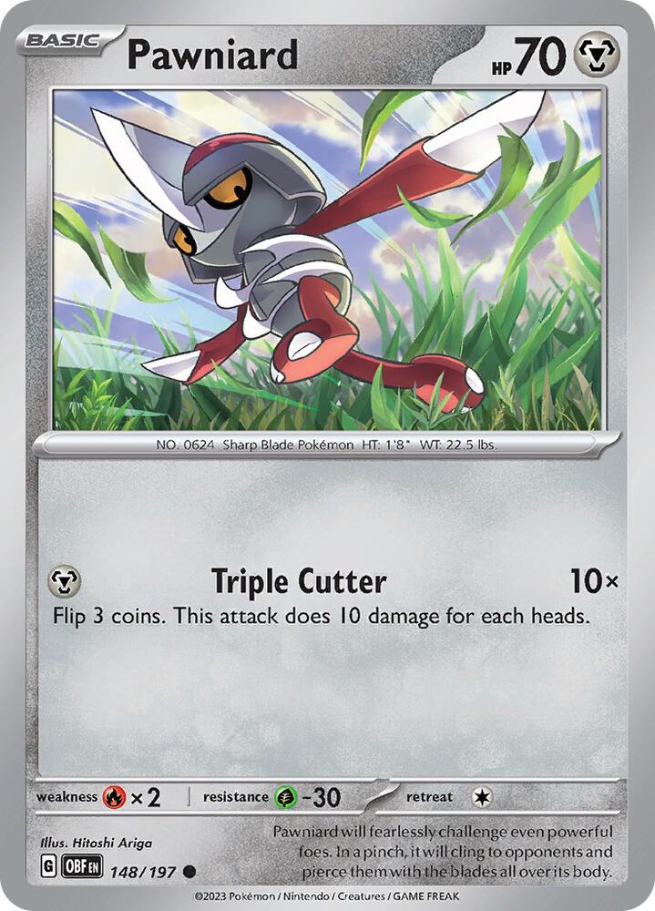 Pokemon Pawniard 148/197 Obsidian Flames