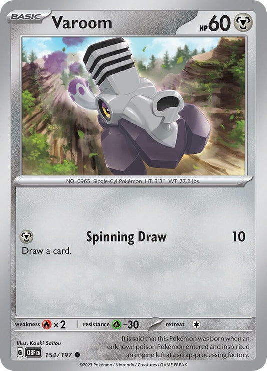 Pokemon Varoom 154/197 Obsidian Flames