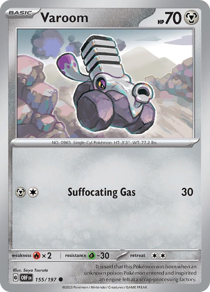 Pokemon Varoom 155/197 Obsidian Flames