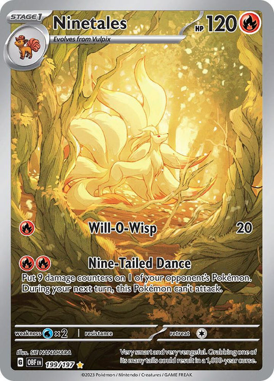 Pokemon Ninetales 199/197 Obsidian Flames