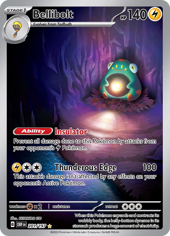 Pokemon Bellibolt 201/197 Obsidian Flames