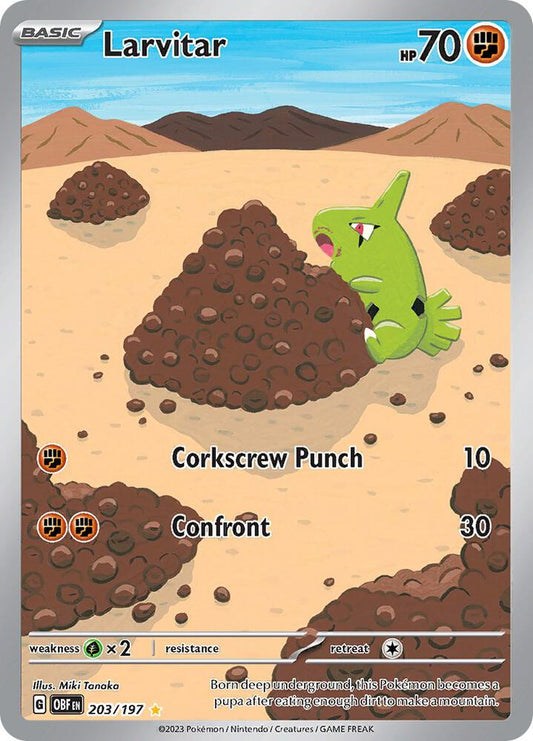 Pokemon Larvitar 203/197 Obsidian Flames