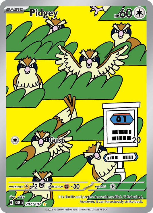 Pokemon Pidgey 207/197 Obsidian Flames