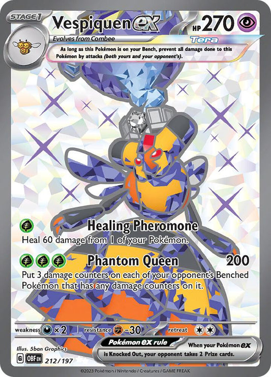 Pokemon Vespiquen ex 212/197 Obsidian Flames