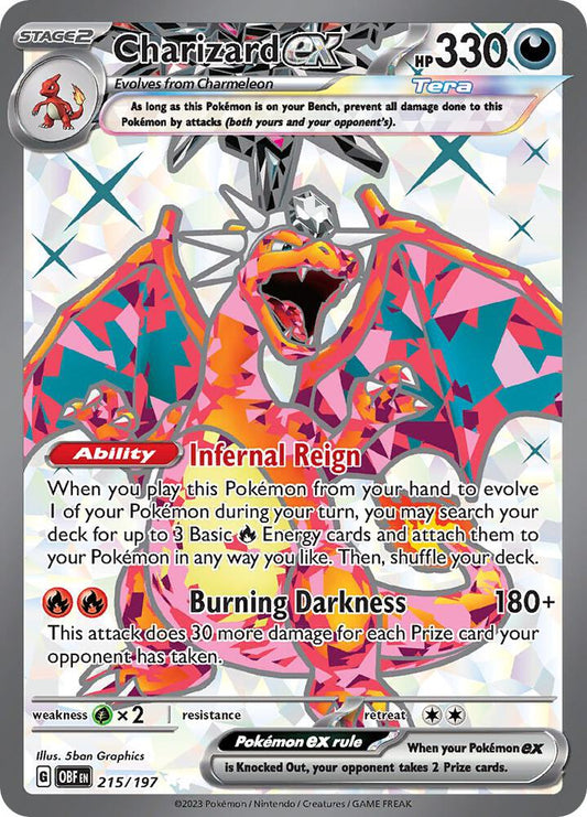 Pokemon Charizard ex 215/197 Obsidian Flames