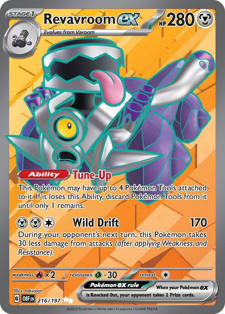 Pokemon Revavroom ex 216/197 Obsidian Flames