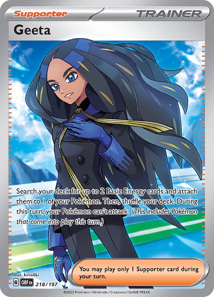 Pokemon Geeta 218/197 Obsidian Flames