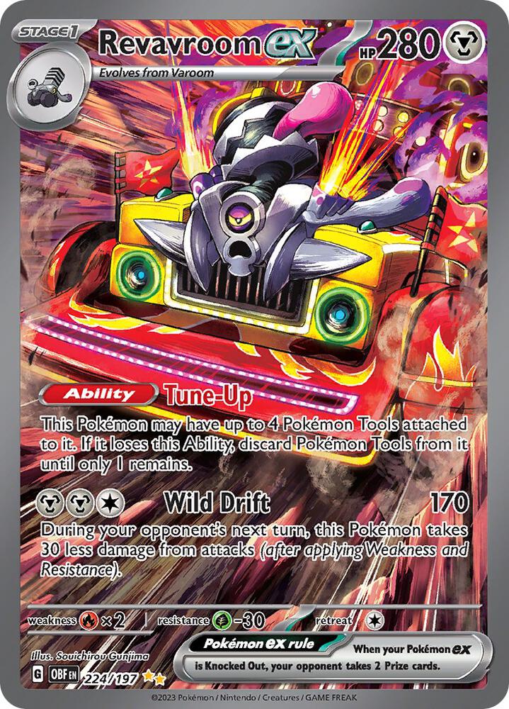 Pokemon Revavroom ex 224/197 Obsidian Flames