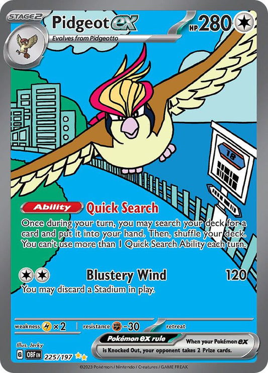 Pokemon Pidgeot ex 225/197 Obsidian Flames