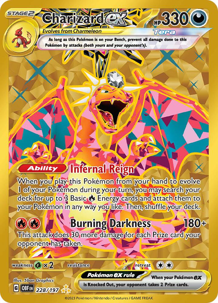 Pokemon Charizard ex 228/197 Obsidian Flames