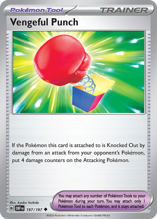 Pokemon Vengeful Punch 197/197 Obsidian Flames