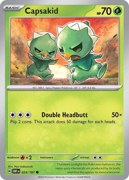 Pokemon Capsakid 24/197 Obsidian Flames