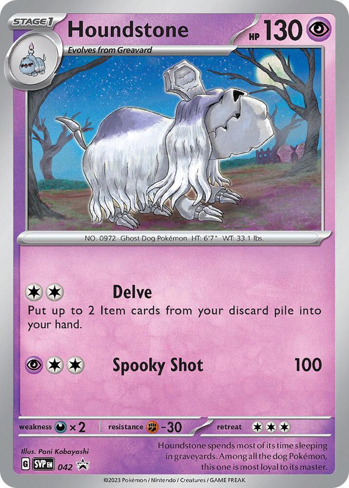 Pokemon Houndstone 42 SVP Black Star Promos