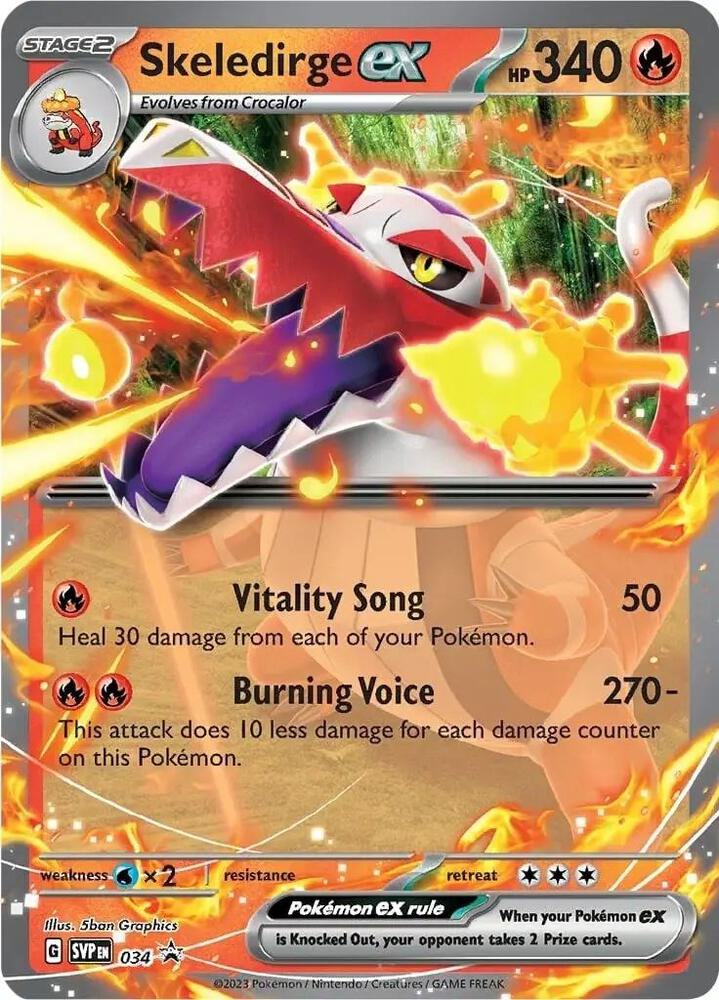 Pokemon Skeledirge ex 34 SVP Black Star Promos