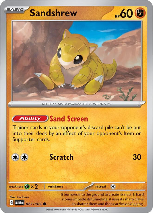 Pokemon Sandshrew 27/165 151