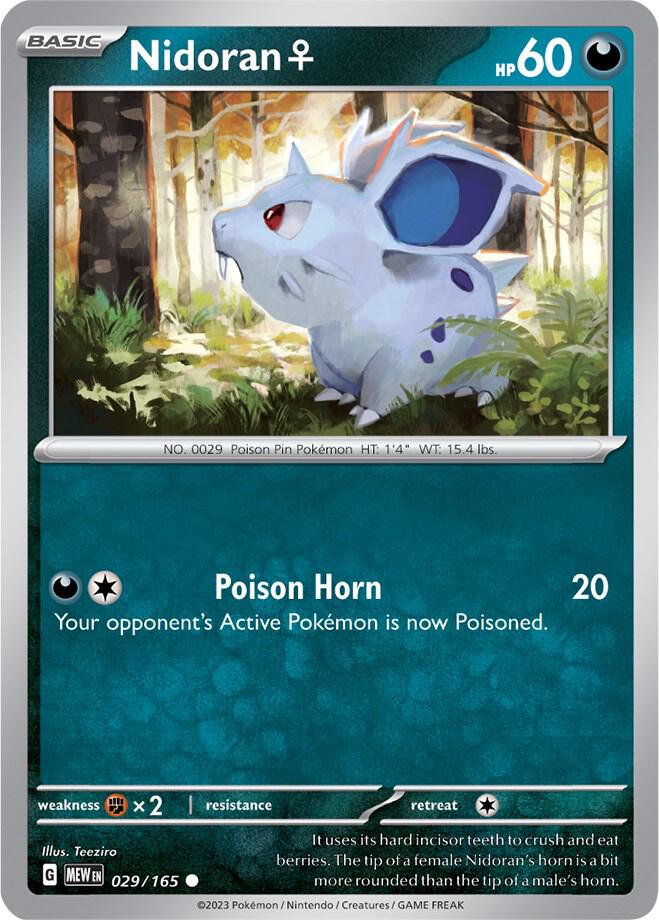 Pokemon Nidoran F 29/165 151