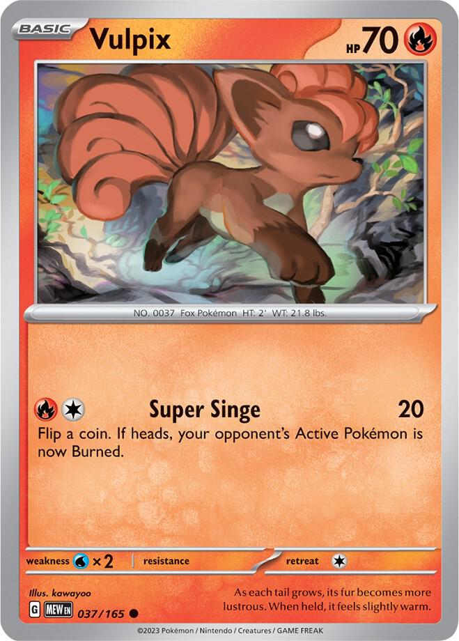 Pokemon Vulpix 37/165 151