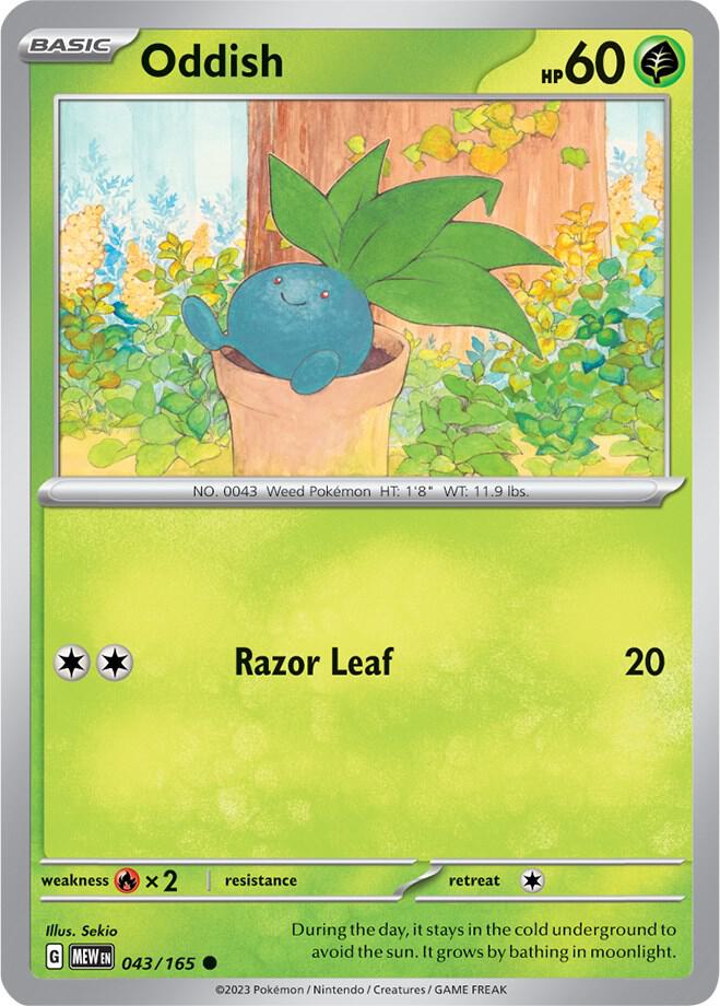 Pokemon Oddish 43/165 151