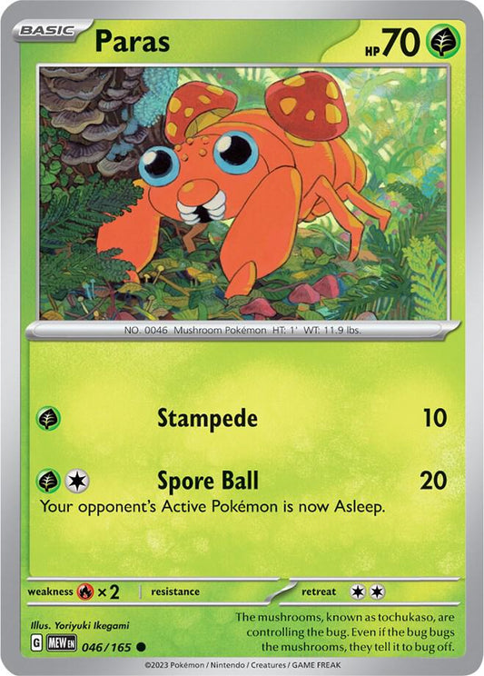 Pokemon Paras 46/165 151