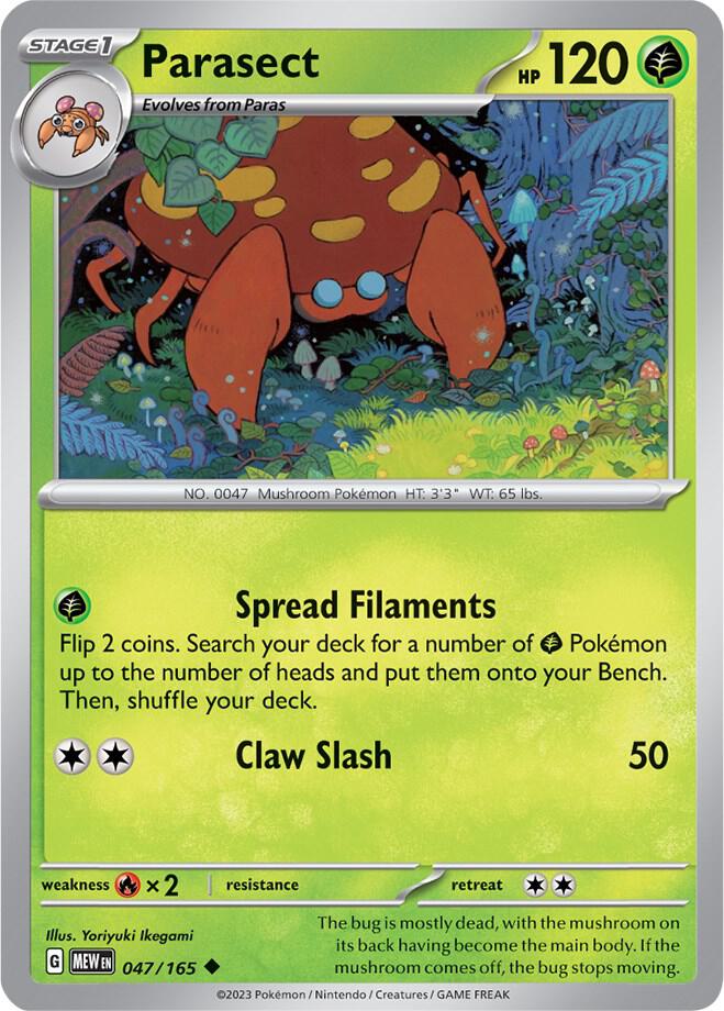Pokemon Parasect 47/165 151