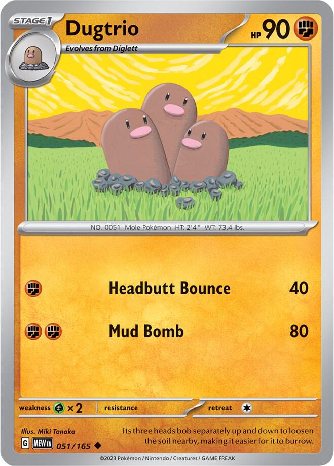 Pokemon Dugtrio 51/165 151