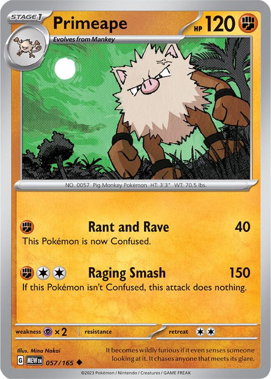 Pokemon Primeape 57/165 151